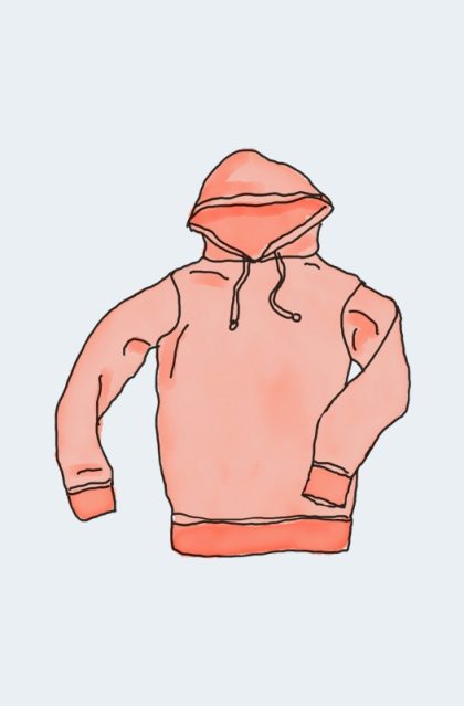 Hoodie - Red, No