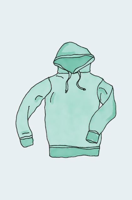 Hoodie - Green, No