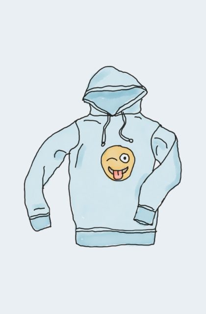 Hoodie - Blue, Yes